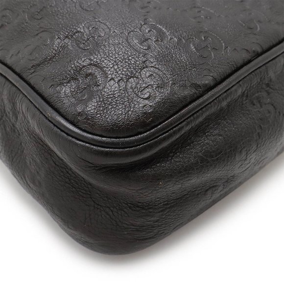 GUCCI Guccissima Shoulder Bag Leather Dark Brown - Picture 4 of 10